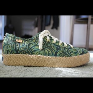 Ked's Rifle Paper Co philodendron shoes